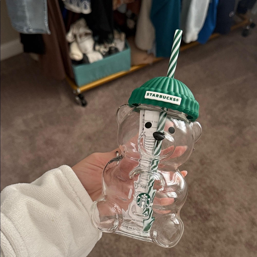 Starbucks Green-Lidded Bear Tumbler